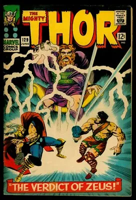 Buy Marvel Comics The Mighty THOR #129 Hercules Zeus Pluto FN 6.0 • 98.79£