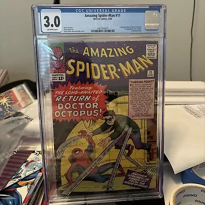Buy Amazing Spider-man (1963) #11 Cgc 3.0 Marvel 2nd Appearance Of Doc Ock!! • 308.34£