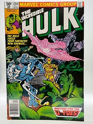 Buy Incredible Hulk 254 ~Est. 7.5-8.0 ~OW-W Pgs ~Newsstand ~1st Team App. U-Foes • 79.62£
