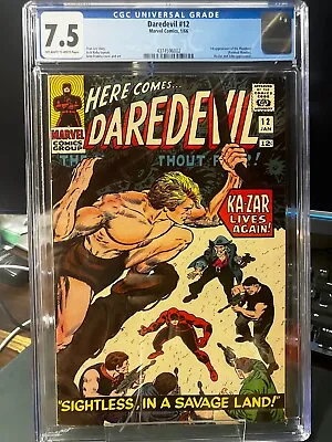 Buy Daredevil #12 (1966) CGC 7.5 OWW Key 1st App. Plunderer • 157.75£