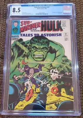 Buy CGC 8.5 Tales To Astonish # 81 1st Boomerang Jack Kirby Cover! Stan Lee Story! • 336.01£