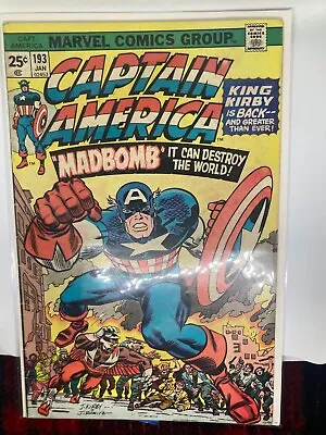 Buy Captain America Comic #193 (marvel,1976) Bronze Age ~ • 79.06£