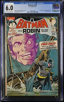 Buy 1971 Batman 234 CGC 6.0 1st Silver Age App Of Two-face • 284.61£