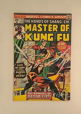 Buy Marvel Comics Master Of Kung Fu #29 1st Appearance Of Razor-Fist • 15.93£