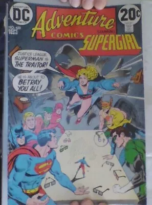 Buy ADVENTURE COMICS # 423 DC Comics SEPT 1972 SUPERGIRL Vs JLA 20C Bronze Age C.VG • 6£