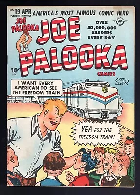 Buy Joe Palooka Comics #19 Classic Freedom Train Cvr, GGA Art - Powell 1948 VF+ Gem • 99.57£