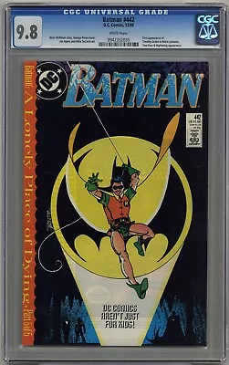 Buy Batman #442 Cgc 9.8 White Pages Dc Comics 1989 • 71.24£