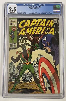 Buy Captain America #117. Sept 1969. Marvel. 2.5 Cgc. Origin & 1st App Of The Falcon • 150£