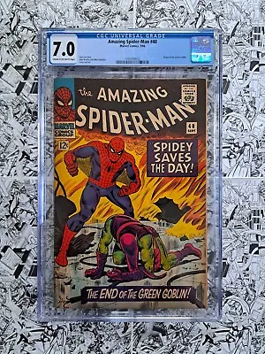 Buy 🔥amazing Spider-man #40 Cgc 7.0 Origin Of The Green Goblin Norman Osborn 1966🔥 • 505.20£
