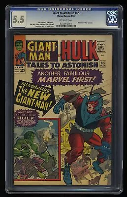 Buy Tales To Astonish #65 CGC FN- 5.5 Off White Giant-Man & Hulk Appearances! • 77.48£