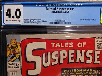 Buy Tales Of Suspense #41 CGC 4.0 1963 3982976020 • 385.54£