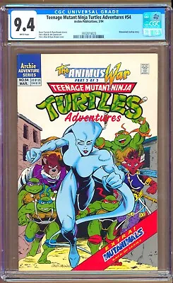 Buy Teenage Mutant Ninja Turtles Adventures #54 (1994) CGC 9.4  WP   Animus War  • 55.31£