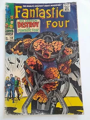 Buy Fantastic Four #68 Nov 1969 Good- 1.8 Mad Thinker, Inhumans • 6.99£