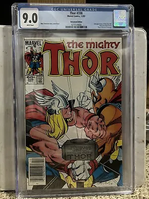 Buy Thor #338! NEWSSTAND 2nd Appearance Of Beta Ray Bill! CGC Graded 9.0! • 35.75£