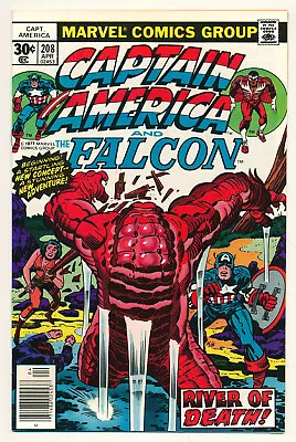 Buy Marvel Comics Captain America Falcon #208 Jack Kirby 1st Armin Zola 7.5 VF- 1977 • 6.32£