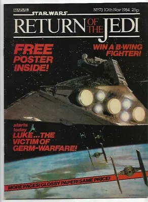 Buy Star Wars Return Of The Jedi #73 Weekly VG (1984) Marvel Comics UK • 5£
