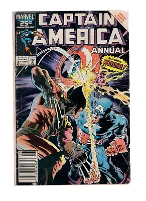 Buy Captain America Annual #8 - Newsstand - Wolverine Appearance - Low Grade • 11.94£
