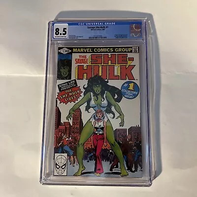 Buy Savage She Hulk #1 CGC 8.5 Off White/ White Pages 1st Appearance Of She-Hulk • 71.96£