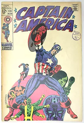 Buy Captain America #111 Classic Sterenko Cover Marvel Comics  (1968) • 49.95£