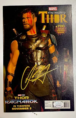 Buy Chris Hemsworth AUTO The Mighty Thor 700 Movie Variant Ragnorok Comic JSA Cert • 473.23£