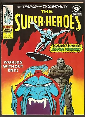 Buy 1975 MARVEL COMIC THE SUPER-HEROES SILVER SURFER No.19 JULY 12th 1975 • 1.50£