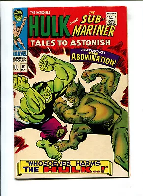 Buy Tales To Astonish #91-1st Cover /2nd Appearance Abomination UK Edition(6.5) 1967 • 103.85£