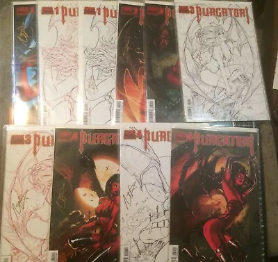 Buy Purgatori #1 - #5 Plus 3 Black And 2 Red Variants - All Signed By Nei Ruffino • 85£