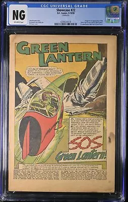 Buy Showcase #22 CGC CV 0.1 Off White 1st Hal Jordan + Silver Age Green Lantern! • 462.40£