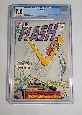 Buy DC Comics The Flash 124 Silver Age 1961 Vintage 2nd Captain Boomerang CGC 7.0 • 140.11£