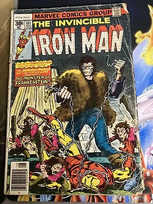 Buy Invincible Iron Man #101 Comic Book (1977 Marvel) Monster Frankenstein Fair/poor • 2.38£