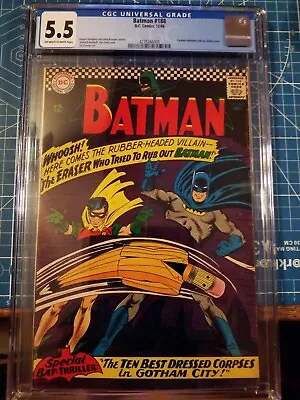 Buy Batman Vol.1 #188 1966 1st App. Eraser CGC 5.5 DC Comic Book 1966 ST6-24 • 118.30£