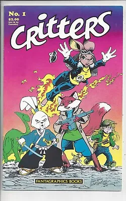 Buy Critters #1 VF+(7.5) 1986 - Usagi Yojimbo Cover • 31.62£
