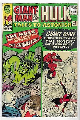 Buy Tales To Astonish 62 SILVER AGE MARVEL COMIC BOOK Giant-Man Hulk Wasp 1st Leader • 80.34£