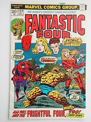 Buy 1972 Fantastic Four #129 Bronze Age 1st App Thundra Marvel Comics Nice ! • 156.83£