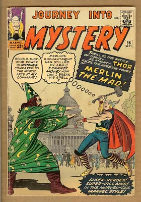 Buy Journey Into Mystery #96 VG- 3.5 (1963 Marvel) Mad Merlin • 63.40£