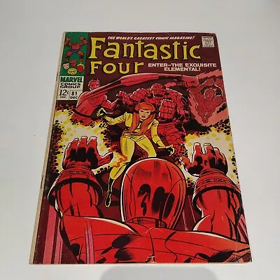 Buy Fantastic Four #81 Dec 1968 Marvel Crystal Joins The Ff Key Lee & Kirby • 21.99£