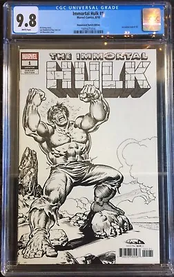 Buy Immortal Hulk #1 1:1000 Sal Buscema Remastered Sketch Variant CGC 9.8 • 500£