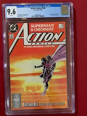 Buy Action Comics #598 CGC 9.6 Key! 1st Team Checkmate DCU 1987 Superman DC Comics • 59.37£