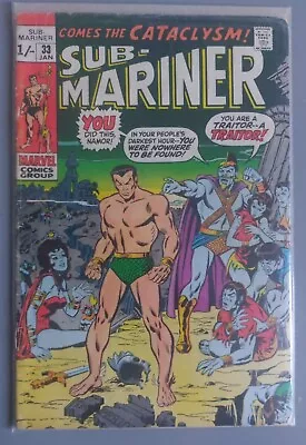 Buy Sub-mariner #33 - Jan 1971 - Krang, Dr Dorcas Appearance!  Pence Copy! • 14£