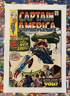 Buy Captain America #129 - Sept 1970 - Red Skull Appearance! - Fn+ (6.5) Cents Copy! • 23.99£