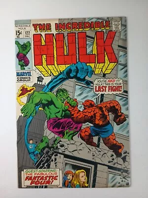 Buy Incredible Hulk #122 Hulk Thing Battle! Marvel Comic 1969 Nice Mid Grade Bronze • 45.28£