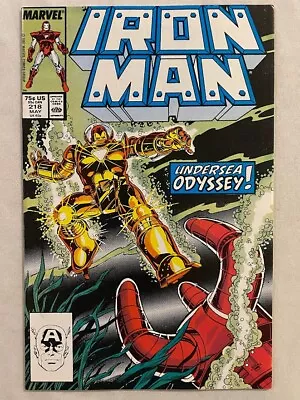 Buy Iron Man #218 Marvel Comics 1987 First Print 1st Deep Sea Armor • 6.30£
