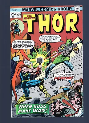Buy Thor #240 - 1st. App Seth In Modern Age. 1st. App Mimir. Gil Kane Art (8.0) 1975 • 5.28£