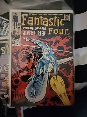 Buy Fantastic Four #72 (1968) Key Iconic Jack Kirby Silver Surfer Cover Nice VG Copy • 118.54£