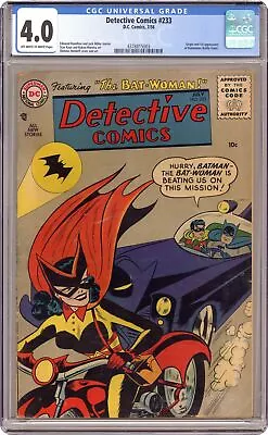 Buy Detective Comics #233 CGC 4.0 1956 4378815003 1st App. Batwoman • 1,857.93£