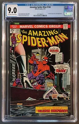 Buy Amazing Spider-man #144 Cgc 9.0 Ow-w Marvel Comics 1975 Cyclone Gwen Stacy Clone • 104.48£