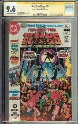 Buy New Teen Titans #21 SS CGC 9.6 Auto Wolfman 1st Full App Brother Blood • 154.31£