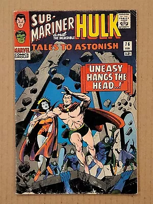 Buy Tales To Astonish #76 Sub-Mariner Hulk Marvel 1966 VG • 11.82£