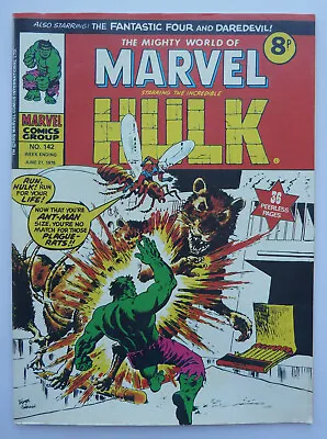 Buy Mighty World Of Marvel #142 - Hulk Marvel UK Comic 21 June 1975 VF 8.0 • 7.25£
