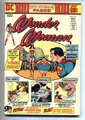 Buy Wonder Woman #211 1974-DC-Superman Cover-Giant 100 Page Issue- • 51.75£